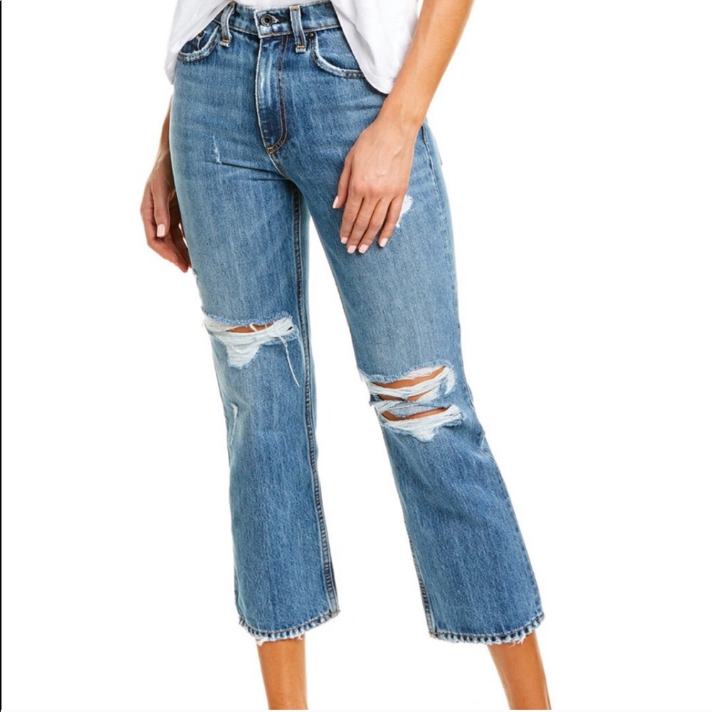 ASKK NY Milton Crop Straight Distressed Jeans